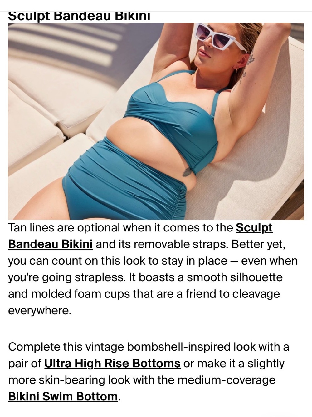 knix Sculpt Bandeau Bikini in Teal

Size large… Never worn, just tried on